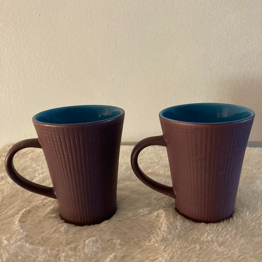 WCL Purple/Turquoise 12oz Coffee Mugs (2)